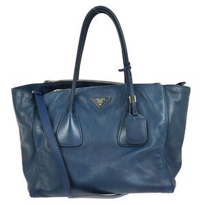 Prada Blue Leather 2way Shoulder Handbag 31/Z BN2764 YQ04273 BN03